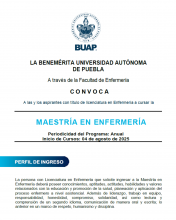 Convocatoria 2025 Maestría en Enfermería